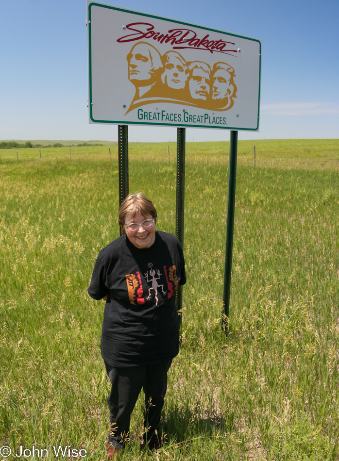 Jutta Engelhardt at the South Dakota Stateline