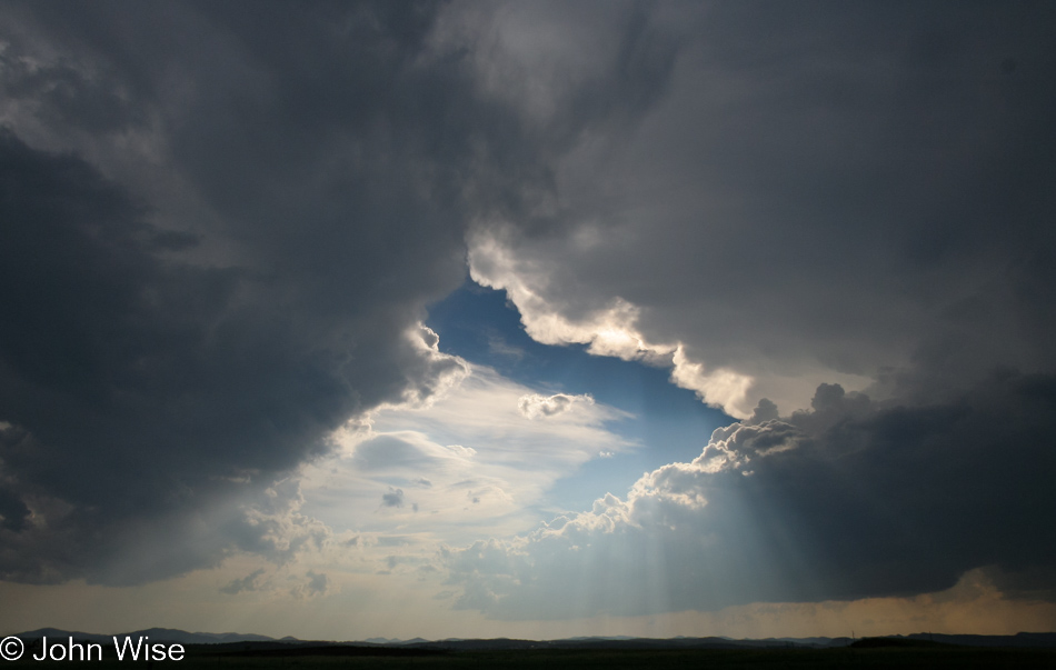 God rays in South Dakota