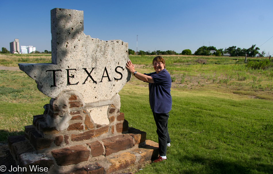 Jutta Engelhardt at the Texas Stateline