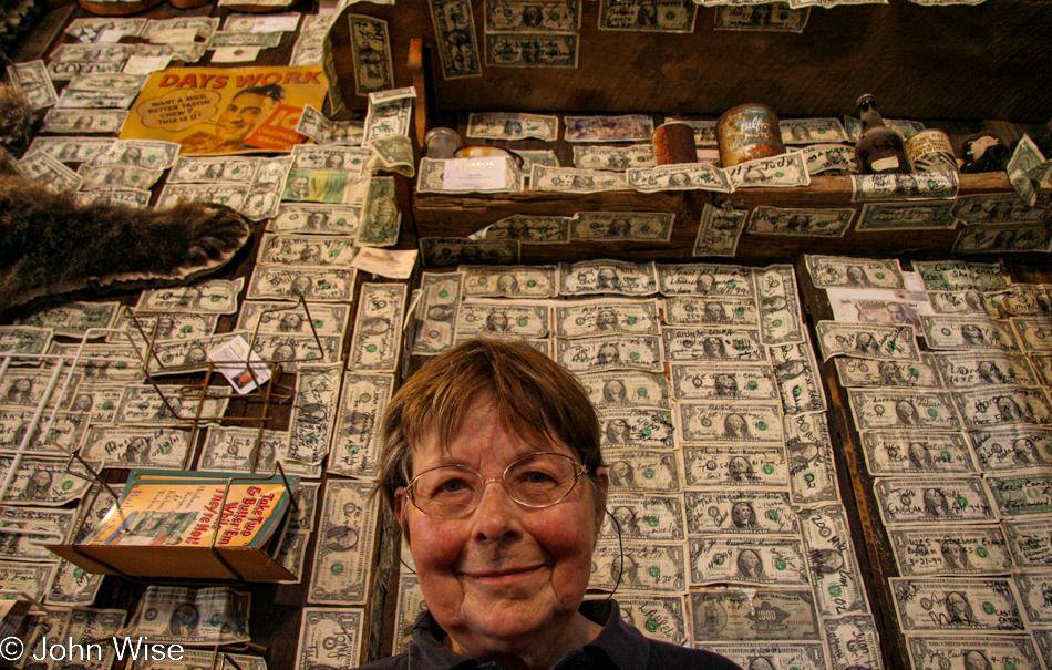 Jutta in Steins Mercantile part of the Steins Ghost town in New Mexico