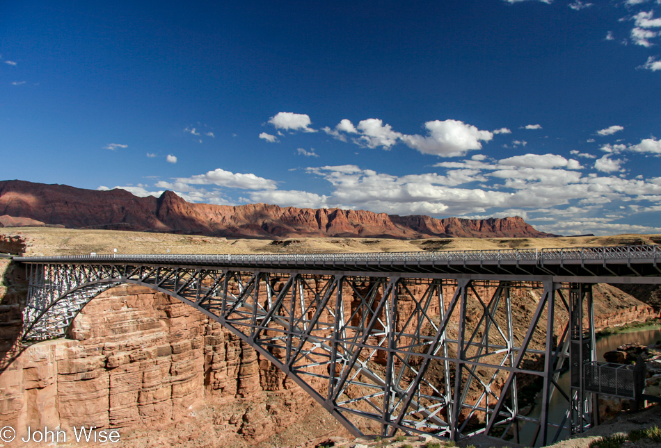 Navajo Bridge over the Colorado River and the Grand Canyon National Park in Arizona