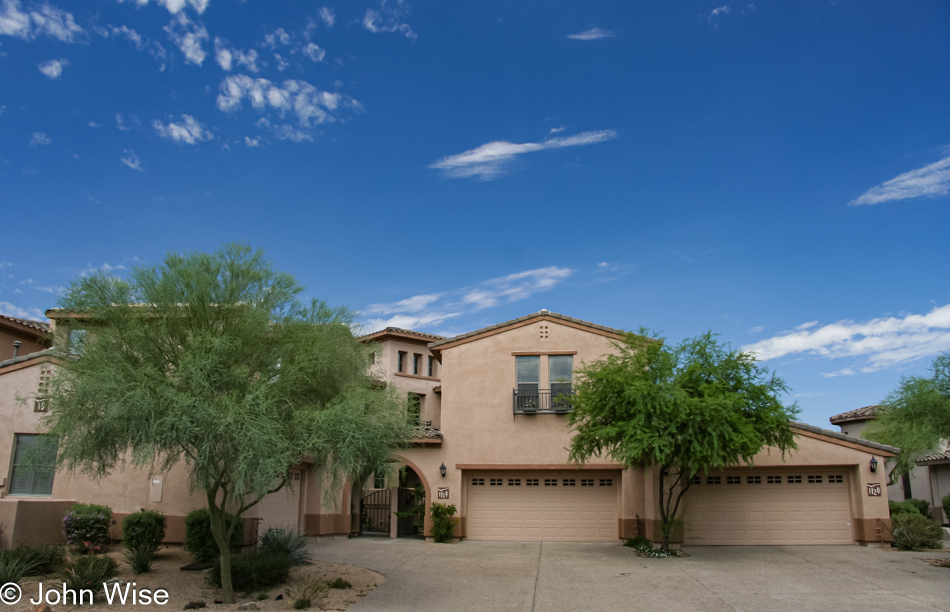 Visiting the gated community of Greyhawk in Scottsdale, Arizona I snapped this photo as the light just looked incredible