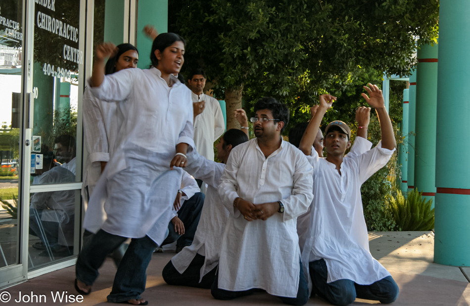 A local Phoenix, Arizona Hindu youth group performs a short sidewalk theater piece offering a life lesson