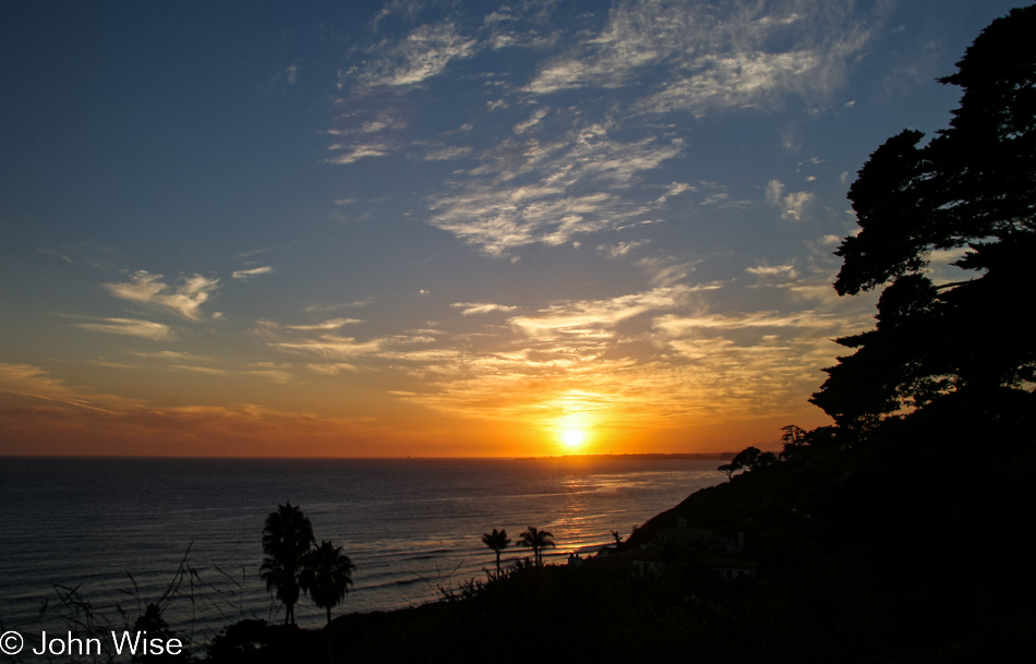 Sunset from Hope Ranch in Santa Barbara California