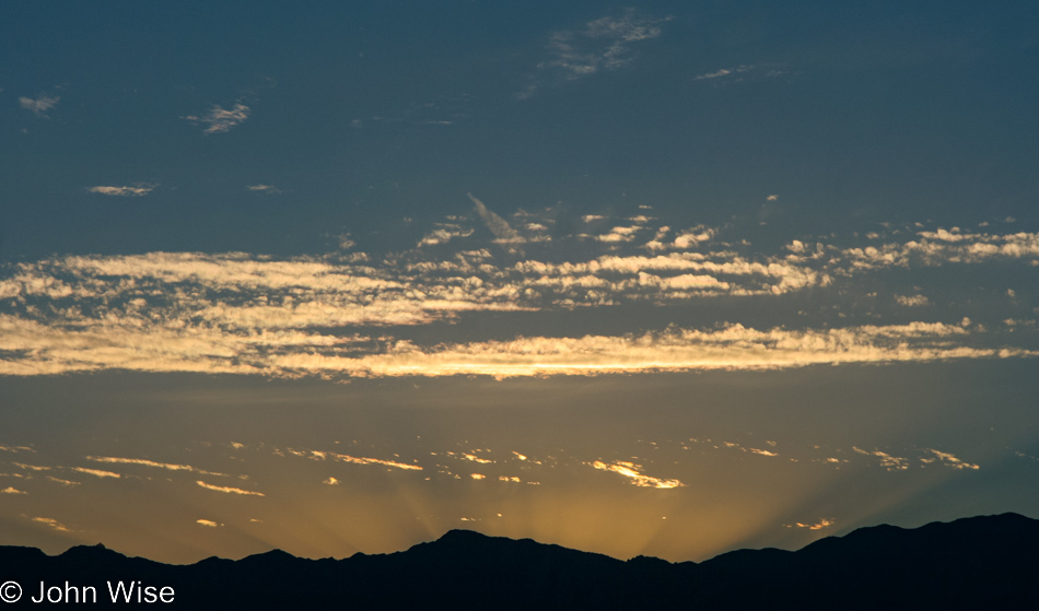 Sunset near Indio, California