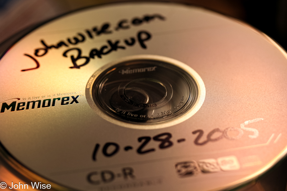 A blank CD ROM that "should" have had a recent backup of my nearly lost website.