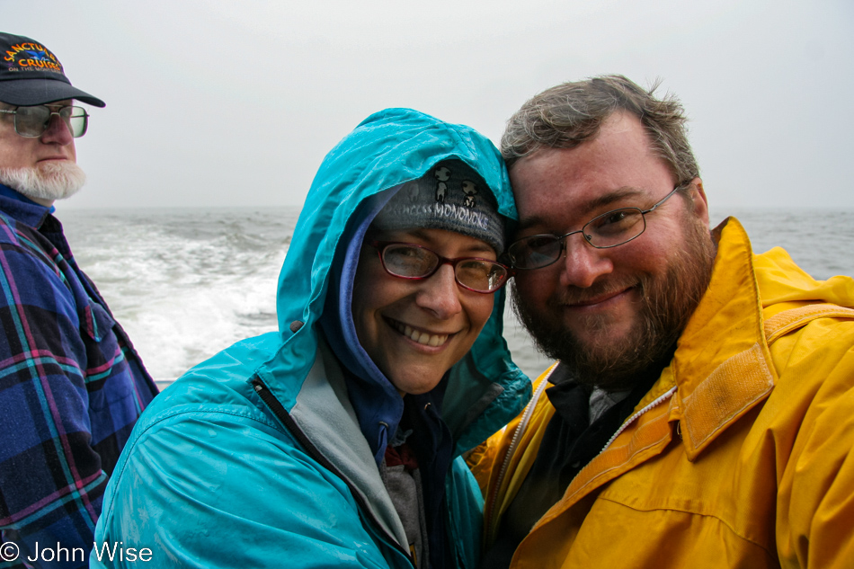 Caroline Wise and John Wise whale watching on Monterey Bay in Monterey, California
