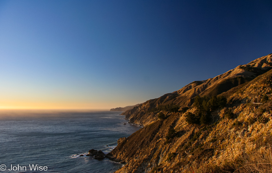 Late afternoon on the Big Sur Coast in California