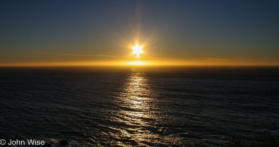 Sunset on the Big Sur Coast in California