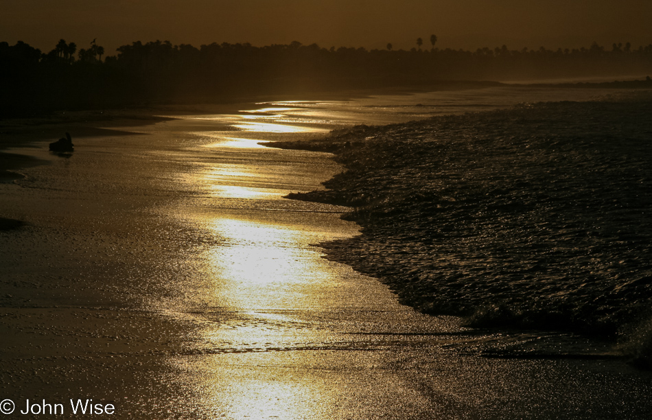 Sunrise at beach in Ventura, California