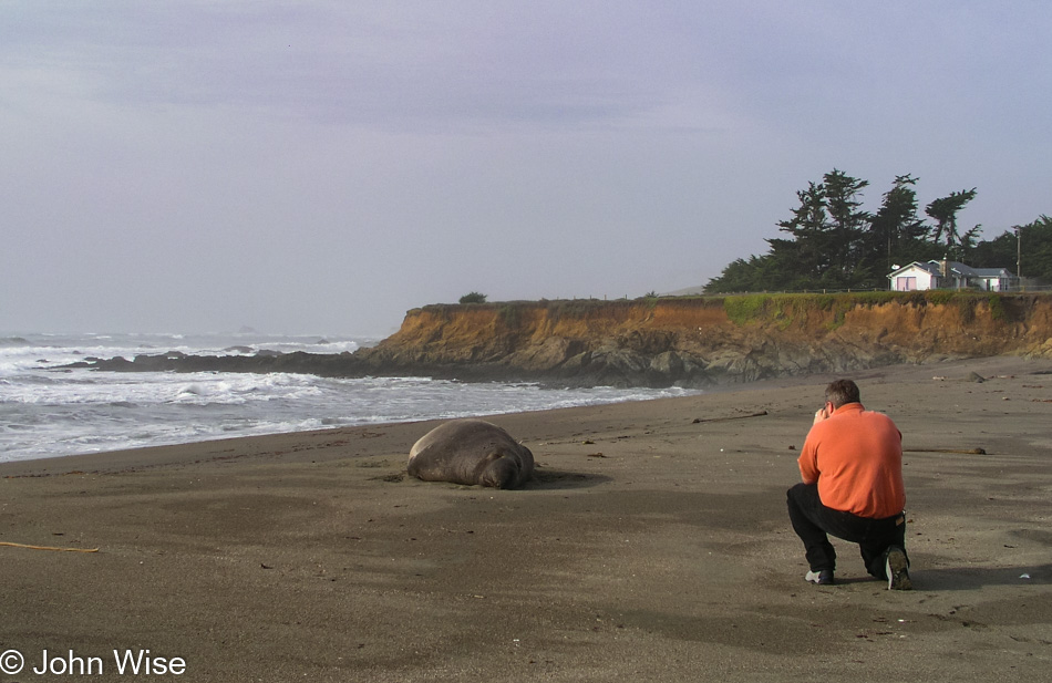 John Wise near San Simeon, California