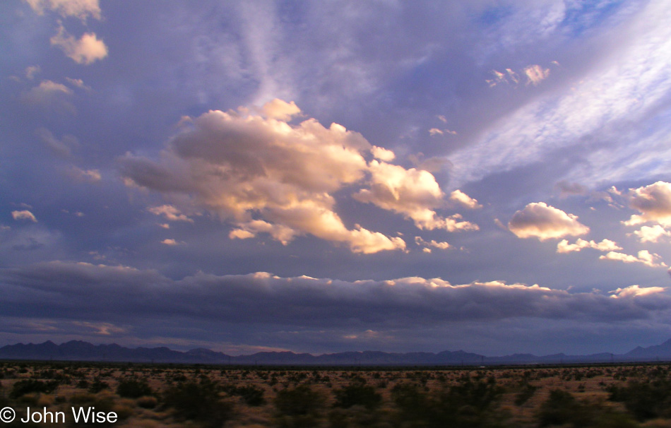 Southern California Desert seen from interstate 10