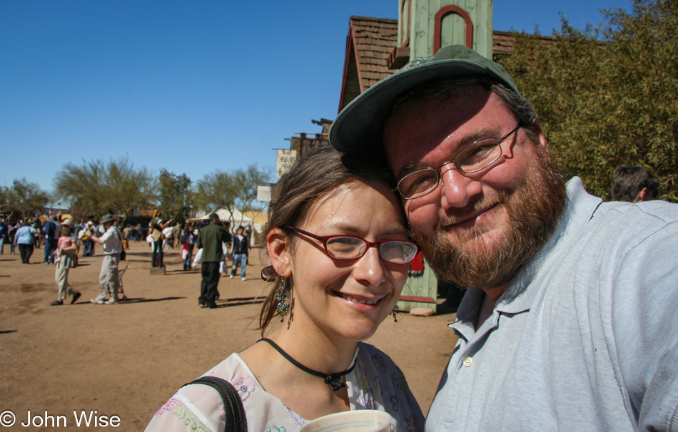 Caroline Wise and John Wise at the Renaissance Festival in Arizona