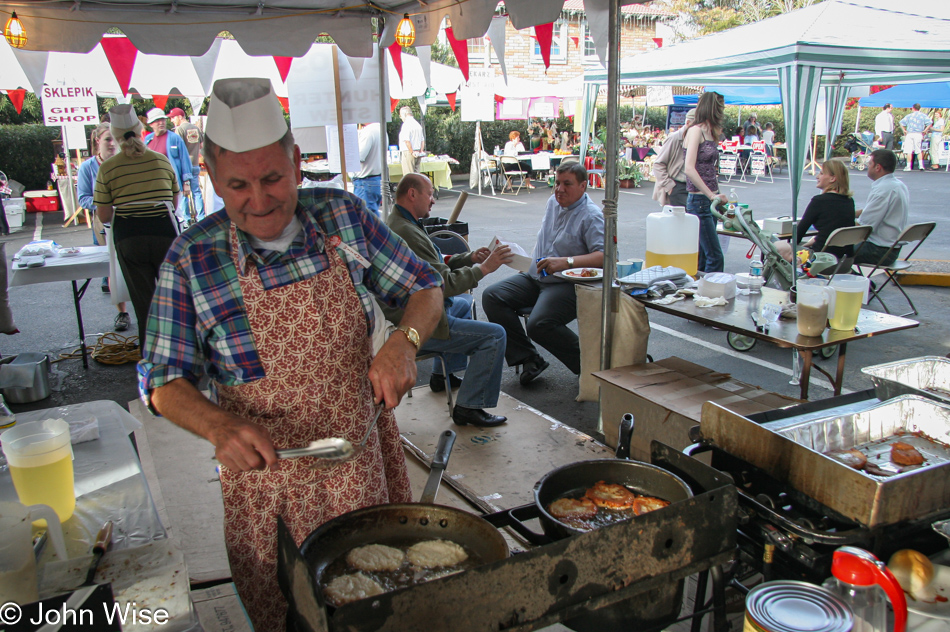 Potato latkes at the Polish Fest in Phoenix, Arizona