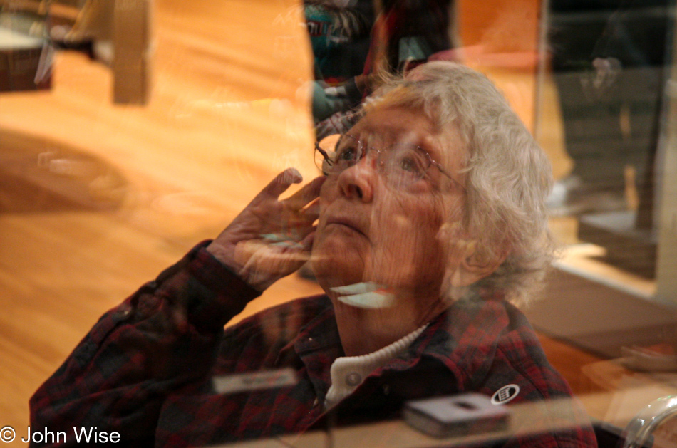 My great aunt Eleanor Burke at the Heard Museum in Phoenix, Arizona