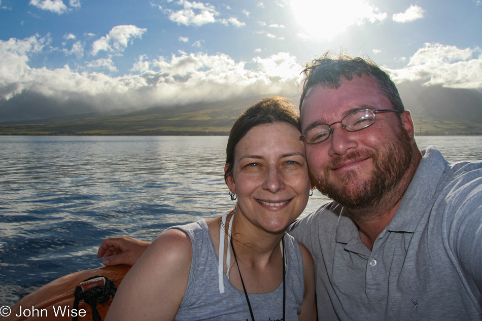 Caroline Wise and John Wise on the On the Lahaina Princess Ferry to Molokai, Hawaii