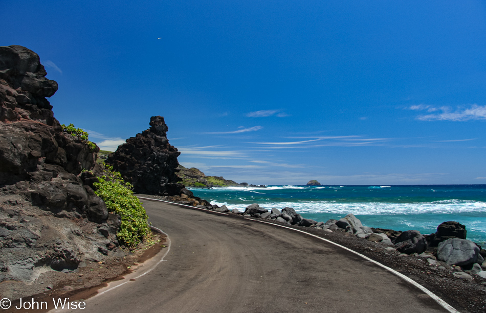 On the road in Molokai, Hawaii