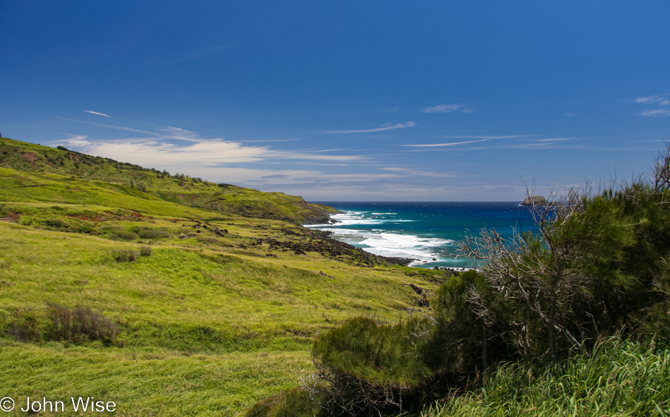 On the road in Molokai, Hawaii