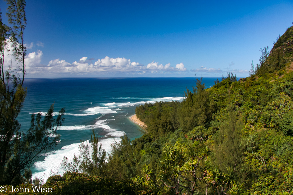 On the Kalalau Trail to the Nā Pali Coast on Kauai, Hawaii