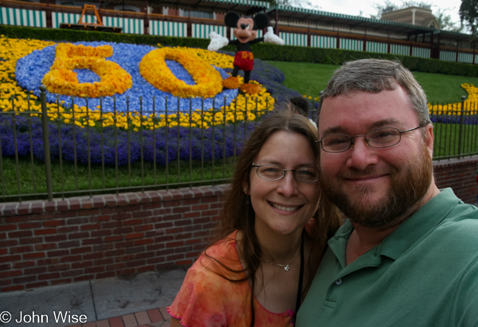 Caroline Wise and John Wise at Disneyland in Anaheim, California
