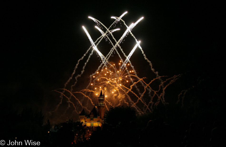 Fireworks at Disneyland in Anaheim, California