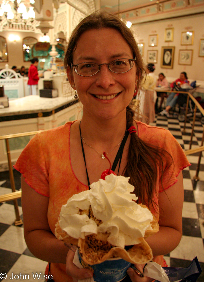 Caroline Wise at Disneyland in Anaheim, California