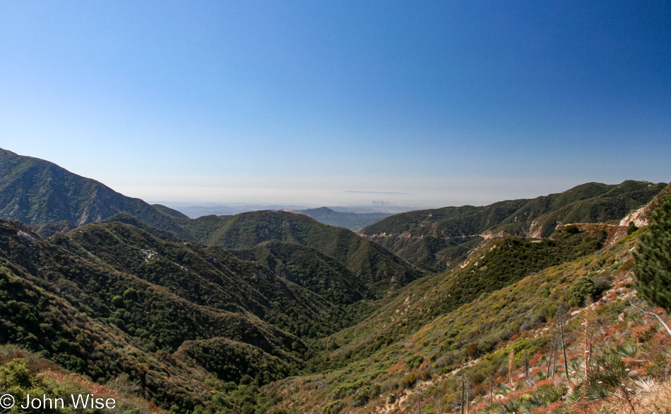 The mountains above Los Angeles, California