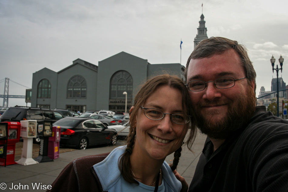 Caroline Wise and John Wise at the Ferry Marketplace in San Francisco, California