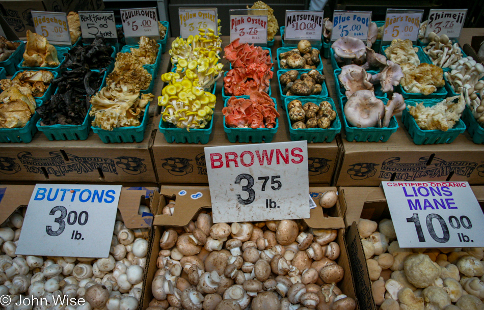 Mushrooms at the Ferry Marketplace in San Francisco, California