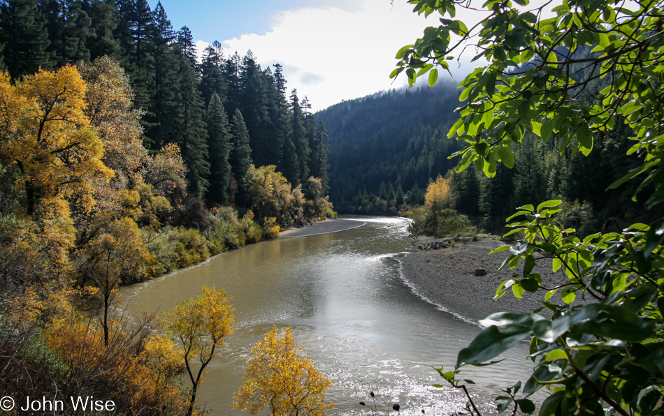 South Fork Eel River in the Humboldt Redwoods State Park in Weott, California