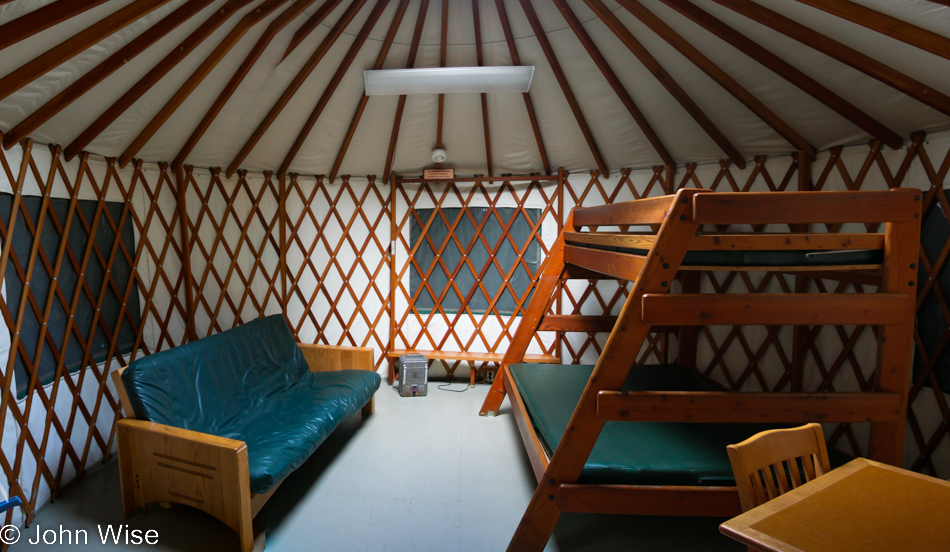 Yurt at Beverly Beach State Park in Newport, Oregon