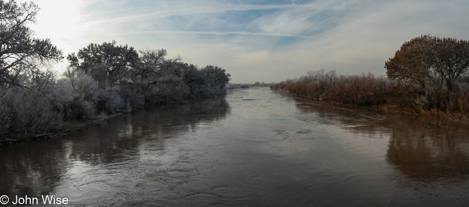Rio Grande River near Bosque del Apache in New Mexico