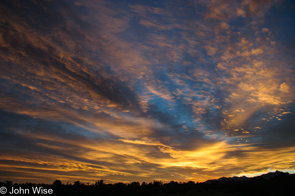 Sunset on the way to California