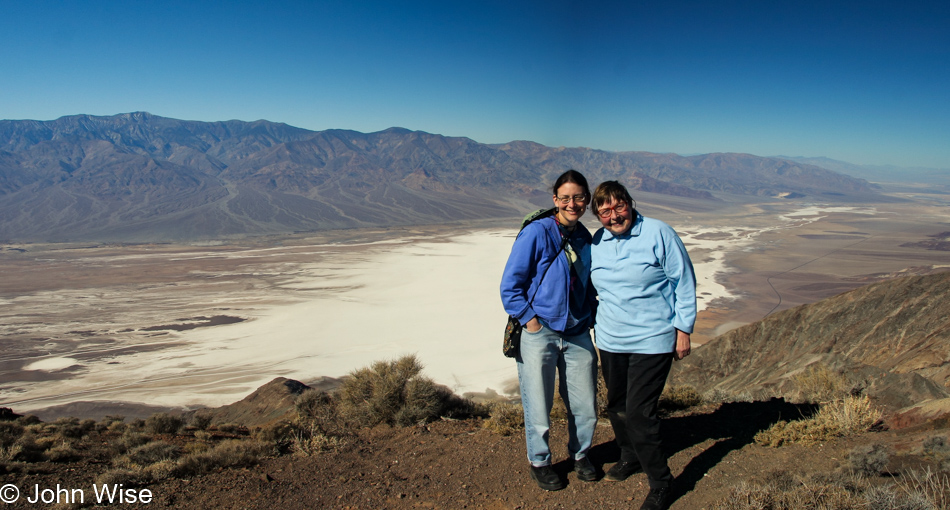 Caroline Wise and Jutta Engelhardt at Death Valley National Park in California