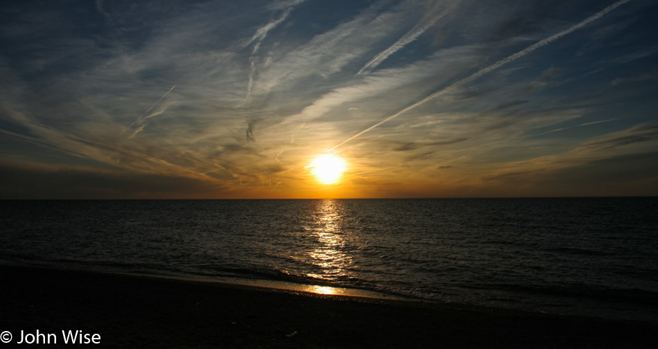 Sunset over Lake Erie in Pennsylvania