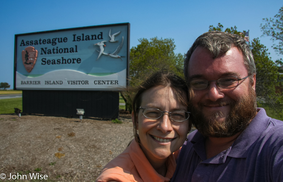 Caroline Wise and John Wise at Assateague Island National Seashore in Maryland