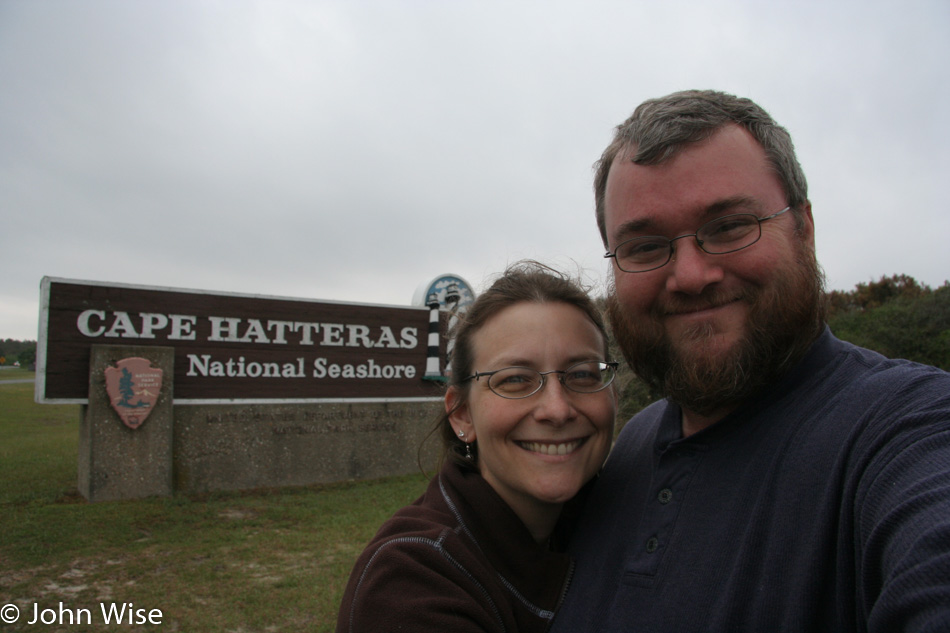 Caroline Wise and John Wise at Cape Hatteras National Seashore at Nags Head, North Carolina