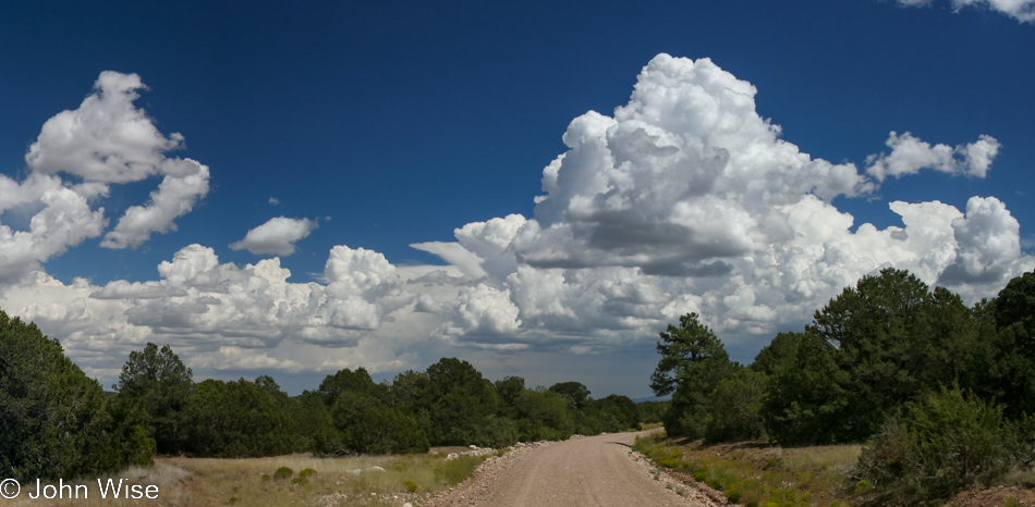 The road to Lavender Spring Ranch in Arabela, New Mexico