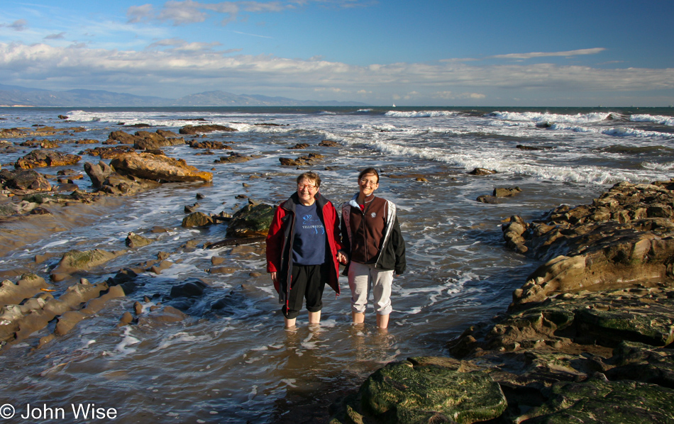 Jutta Engelhardt and Caroline at Shoreline Park Beach in Santa Barbara, California