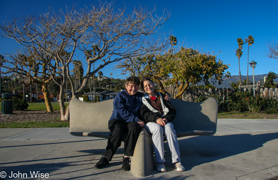 Jutta Engelhardt and Caroline at Shoreline Park Beach in Santa Barbara, California