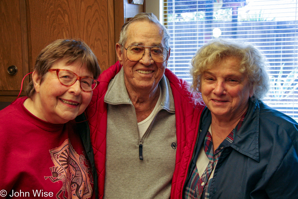 Jutta Engelhardt with Woody and Annie Burns in Santa Barbara, California