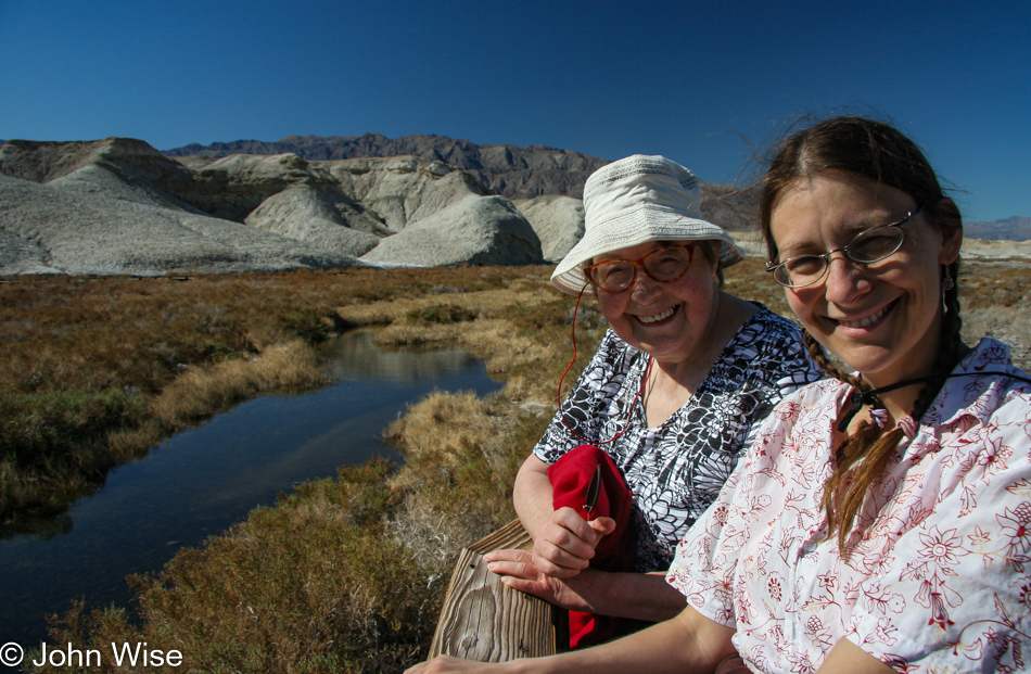 Jutta Engelhardt and Caroline Wise in Death Valley National Park, California