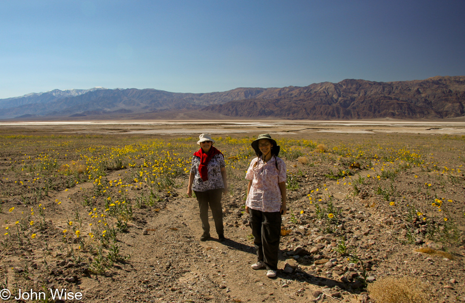 Jutta Engelhardt and Caroline Wise in Death Valley National Park, California