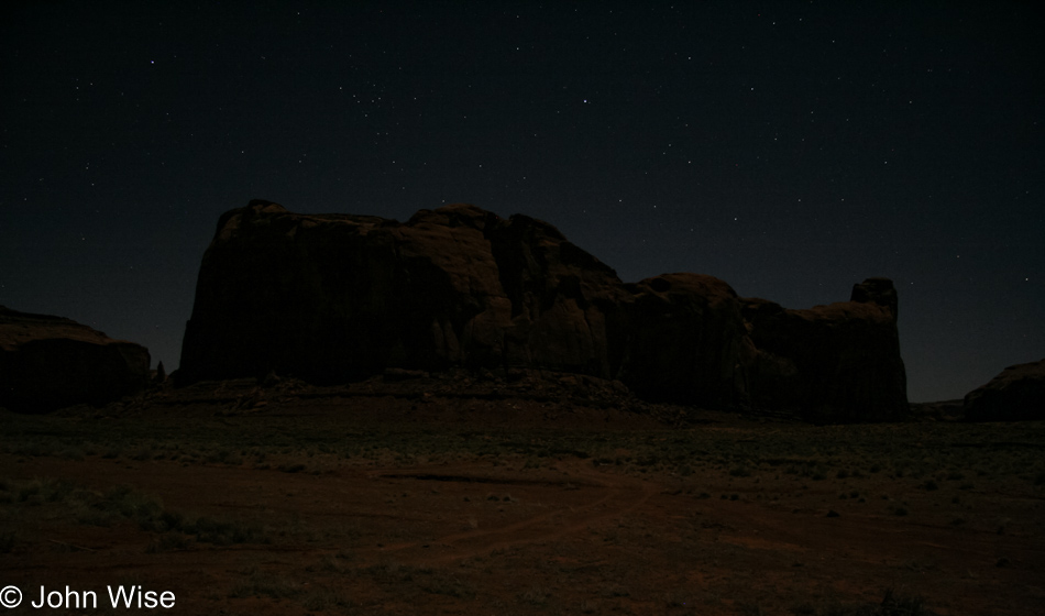 Monument Valley, Arizona at night
