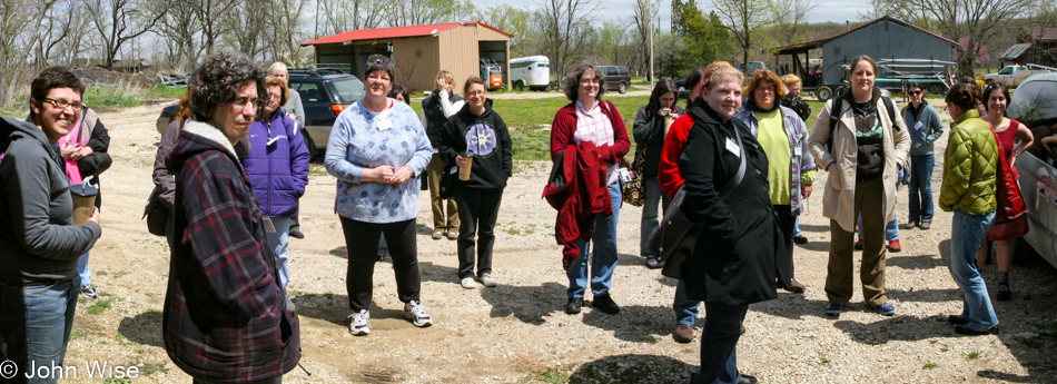 Caroline Wise at Yarn School in Harveyville, Kansas