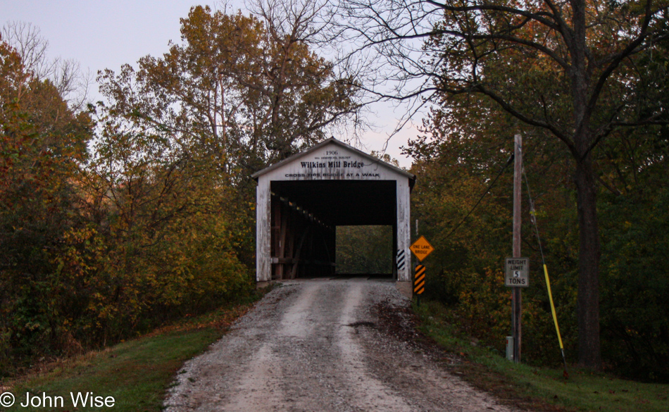 Wilkins Mill Covered Bridge in Bloomingdale, Indiana