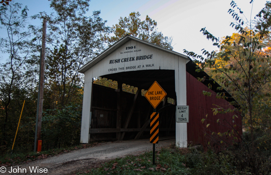 Rush Creek Covered Bridge in Kingman, Indiana