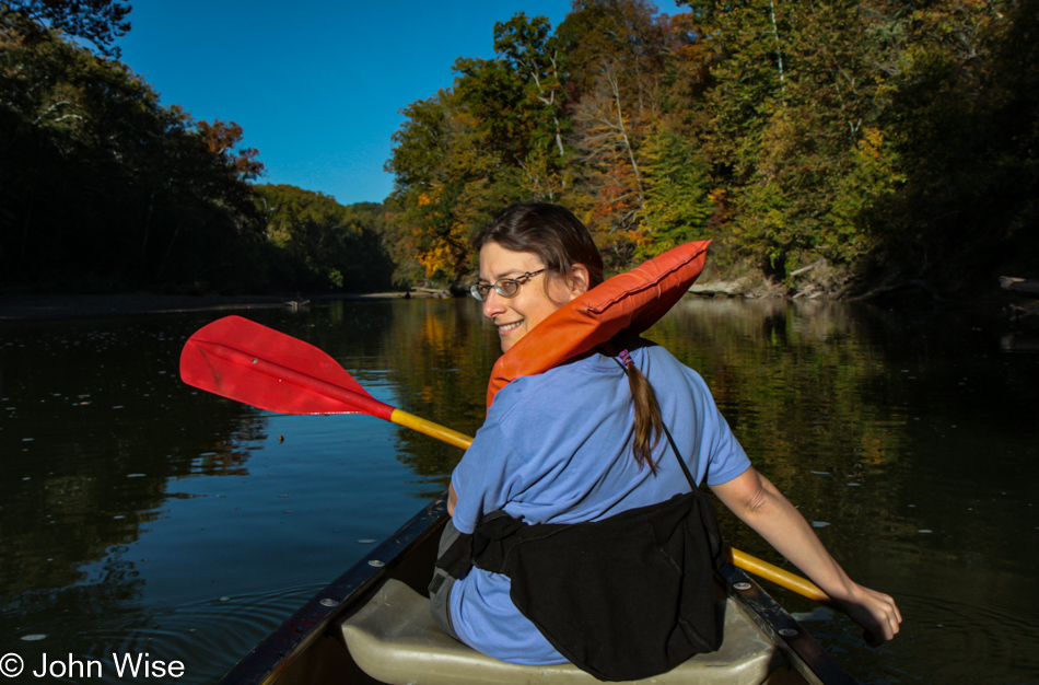 Caroline Wise on Sugar Creek in Bloomingdale, Indiana