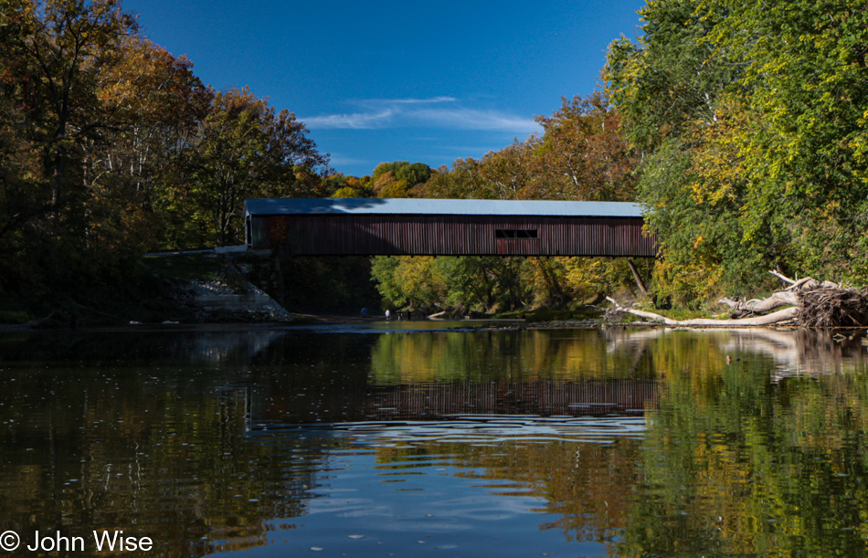 Cox Ford Covered Bridge over Sugar Creek in Bloomingdale, Indiana