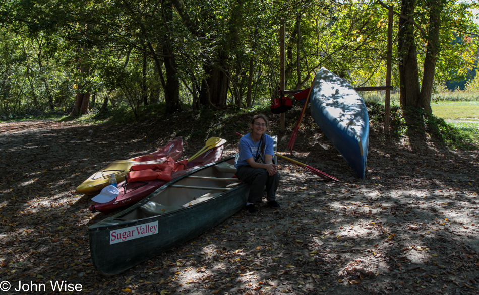 Caroline Wise on Sugar Creek in Bloomingdale, Indiana